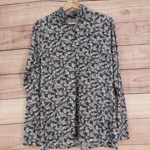 Ariat Pullover Womens XL Gray Horse Print AriatTEK ColdSeries 1/4 Zip Riding